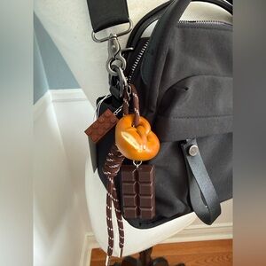 Chocolate & Pretzel Bag Charm - Keychain